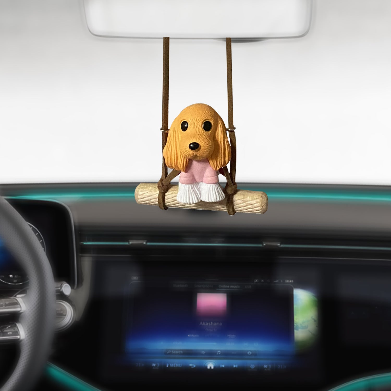 Wholesale Car Swing Puppy Car Rearview Mirror Decorative Pendant